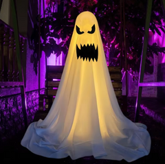 Hanging Cloth Ghost Halloween Decoration (Choose Your Face & Size)