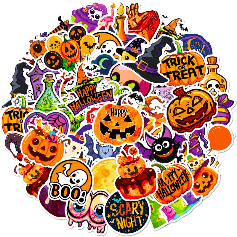 Halloween Waterproof Vinyl Stickers, 100 Pack